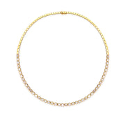 18K Yellow Gold Bezel Set Diamond Necklace