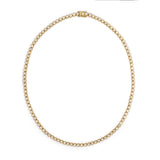 18K Yellow Gold Diamond Bezel Tennis Necklace