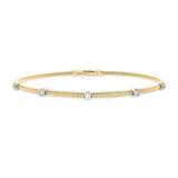 14K Yellow Gold Thin Diamond Bangle