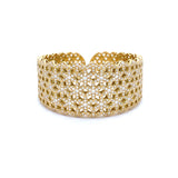 18K Yellow Gold Diamond Cuff Bracelet