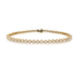 14K Yellow Gold Diamond Tennis Bracelet