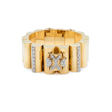 Estate 14K Yellow Gold Bracelet with Diamonds