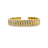 Estate 18K Yellow Gold Bangle with Diamonds