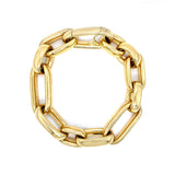 18K yellow gold oval link bracelet 