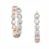 Custom designed 18 Rose Gold and Diamond Hoop Earrings 