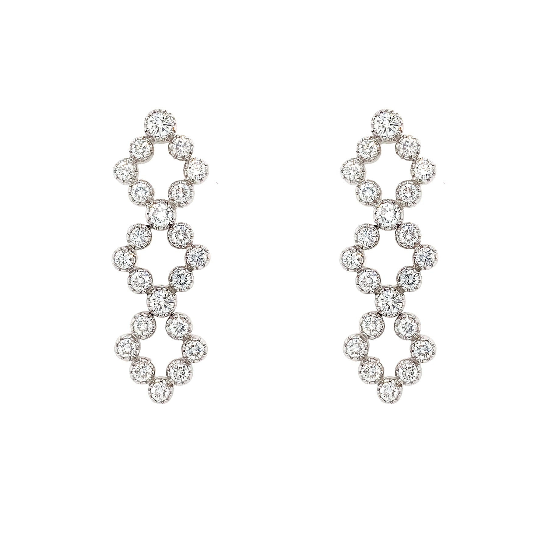 18K WG Diamond Earrings 