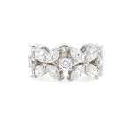 18K WG Diamond Marquise and Round Ring