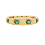 18K YG Emerald Dome Ring