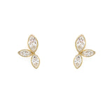 18K YG Marquise Diamond Earrings