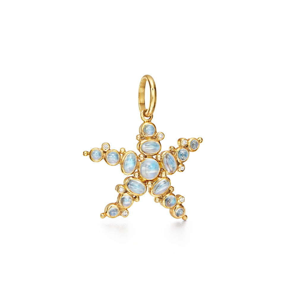 18K YG Medium Sea Star Pendant 