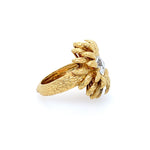 18K YG Old Mine Cushion Cut Ring side view 