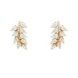 18K YG Pear shape Diamond Earrings