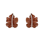 18K YG Rosewood Earring with Diamonds