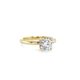 18K Yellow Gold Solitaire Diamond Ring