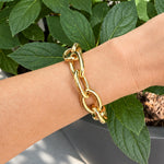 18K yellow gold Tuscan Oval Link Bracelet