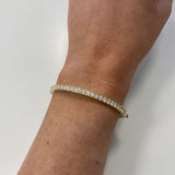 Engraved Diamond Bangle