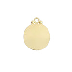 18K yellow gold pendant on a white background