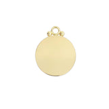18K yellow gold pendant on a white background