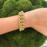 Estate 18K gold link bracelet