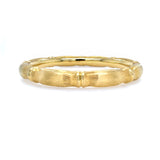 18K Yellow Gold Bamboo Bangle - estate jewelry