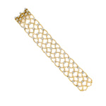 18K Yellow Gold Open Lattice Diamond Bracelet