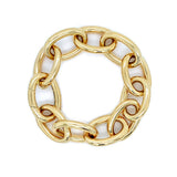 18k yellow gold oval link bracelet