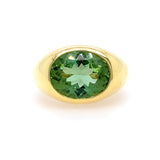 18k yellow gold green tourmaline ring