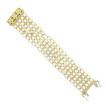18K Gold chain bracelet on a white background