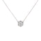 White Gold necklace with a Cluster diamond pendant on a white background
