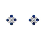 18k white gold sapphire and diamond earrings 