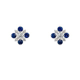 18k white gold sapphire and diamond earrings 