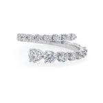 18k White Gold Double Wrap Diamond Ring 