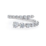 18k White Gold Double Wrap Diamond Ring 