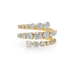 18k Yellow Gold Triple Wrap Diamond Ring