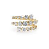 18k Yellow Gold Triple Wrap Diamond Ring