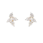 18k yellow gold diamond pear shape earrings
