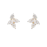 18k yellow gold diamond pear shape earrings