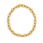 18k yellow gold round mariner necklace