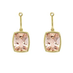 18k yg Cushion Morganite Earring Jackets 