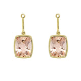 18k yg Cushion Morganite Earring Jackets 