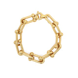 18k yg fancy link bracelet 