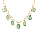 18k yg green tourmaline necklace