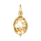 18k yg large vine amulet