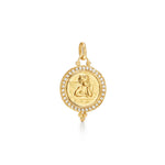 18k yg medium pave diamond angel pendant