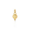 18k yg small angel pendant with trio diamonds