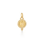 18k yg small pave diamond angel pendant