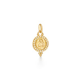 18k yg small pave diamond angel pendant