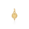 18k yg small pave diamond angel pendant