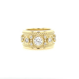 18kt Yellow Gold Bezel Set Diamond Ring