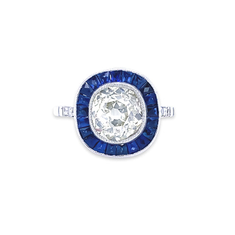 Estate Platinum Bullseye Ring